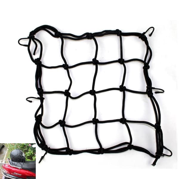 INF Motorcykelhjelmnet 30x30cm - Fastgør Din Hjelm Med Leathed 0