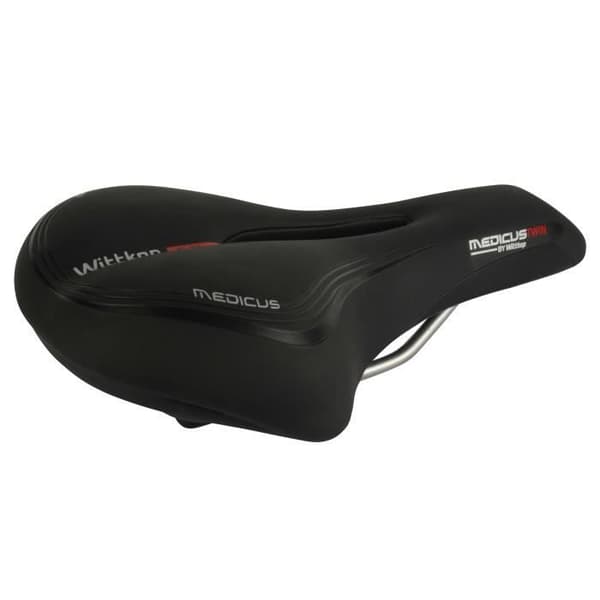 WITTKOP Medicus 1.0 Twin cykelsadel - Svart - 17 x 28 cm - Unisex - Vuxen - Stål