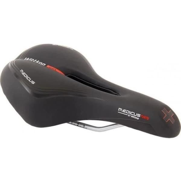 WITTKOP Medicus 1.0 Twin cykelsadel - Svart - 17 x 28 cm - Unisex - Vuxen - Stål