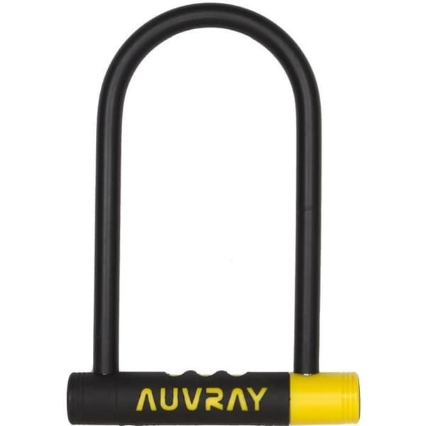U LARM AUVRAY Cykellås - Stöd ingår - 128x245 ø14mm - Svart och gul