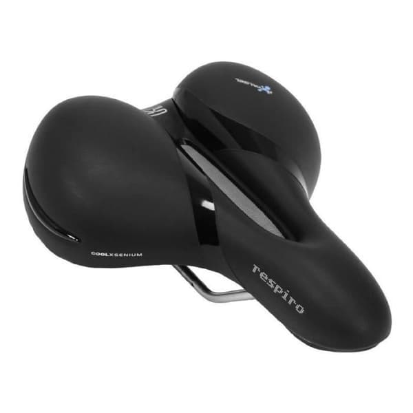 Max relaxed comfort gel sadel med sidoskydd och elastomer Selle Royal Respiro Loisir - svart