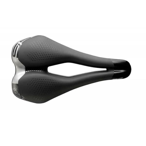 Selle Italia S5 Superflow damsadel - svart - S3 - Läder - Landsvägscykel - Vuxen