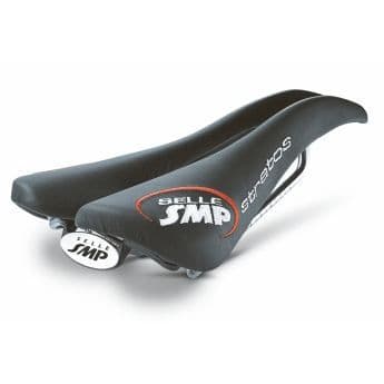 SMP Stratos svart cykelsadel - Geometrisk design för vaskulär cirkulation - Vuxen - Unisex
