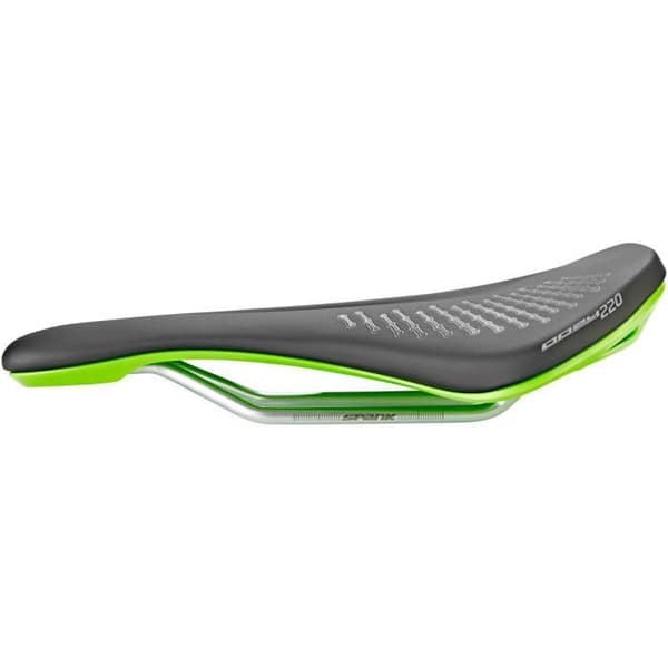 SPANK Oozy MTB-sadel - Herr - Grön/Svart - Stållegering - Syntet - 280g