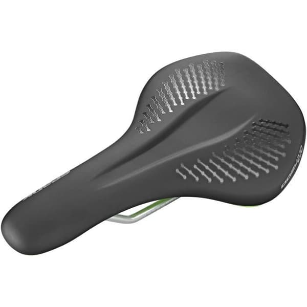 SPANK Oozy MTB-sadel - Herr - Grön/Svart - Stållegering - Syntet - 280g