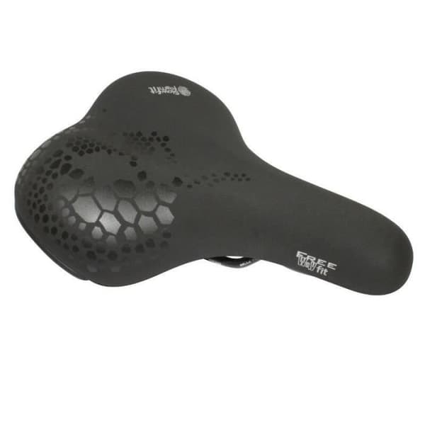 Minnesformad sadel med sidoförstärkning - SELLE ROYAL Freeway Fit - svart - 260x188 mm