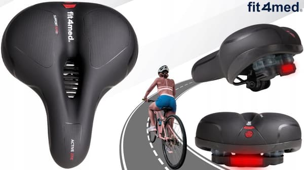 Cykelsadel bred mjuk tjock memoryskum med stötdämpning