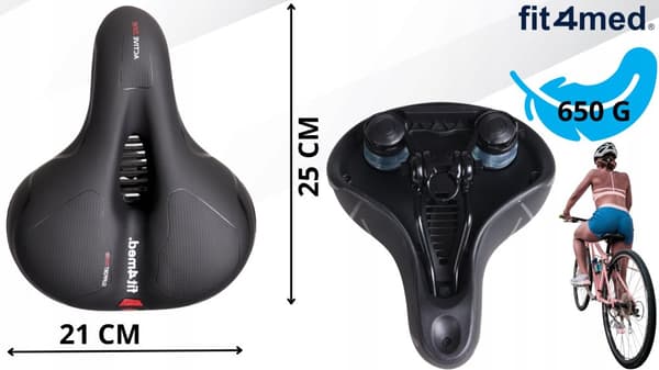 Cykelsadel bred mjuk tjock memoryskum med stötdämpning