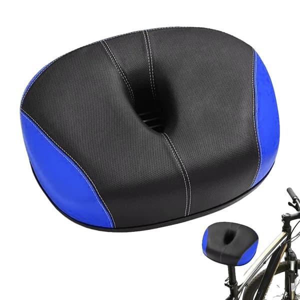 Cykelsitsdyna, Andningsbart PU-läder, Bekväm Design,Blå