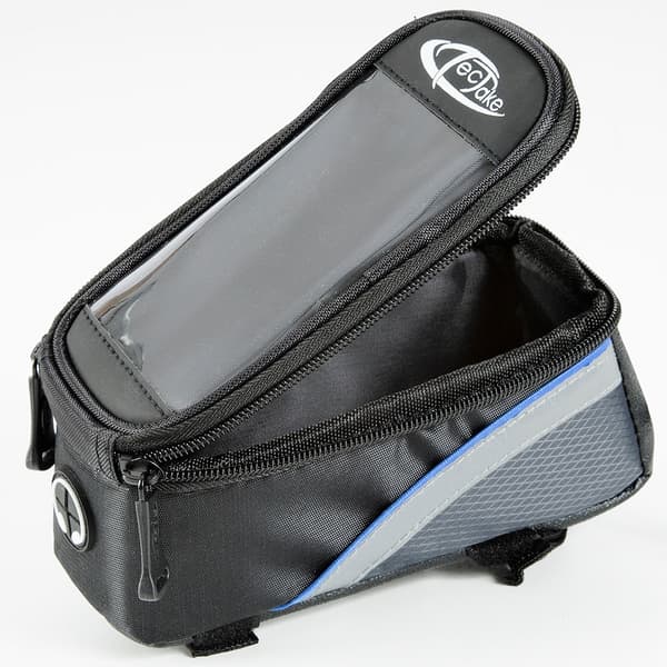 Cykelväska för smartphones - 18 x 8,5 x 8,5 cm, svart/grå/blå