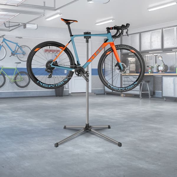Cykel reparationsstativ inkl. værktøjsbakke - sort