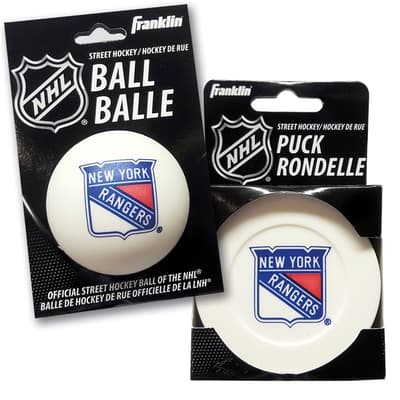 Franklin Streeethockey Puck+ Boll NY Rangers