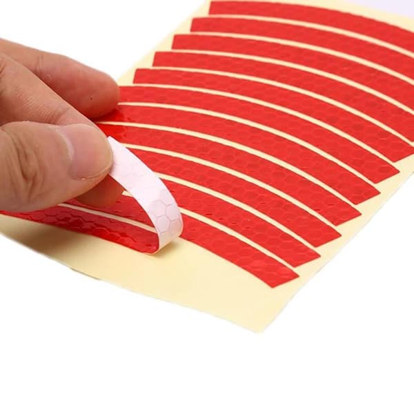 12x Reflex-stripes för Cykelhjul - Röd