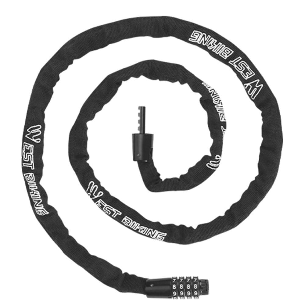 Cykellås Kombinationlås 4-siffrig kod kedja