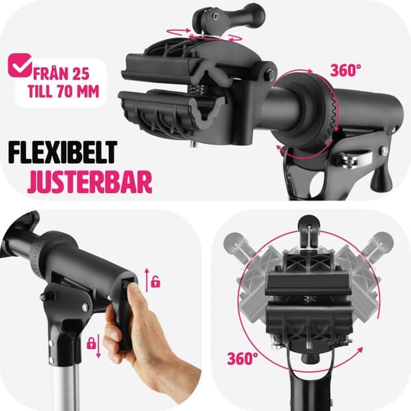 Cykelreparationsställ Tristan - Fällbar och höjdjusterbar, lämplig för elcyklar - svart