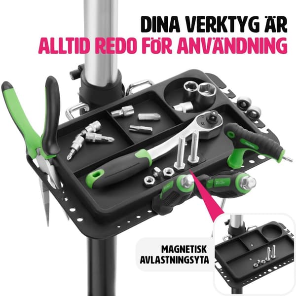 Cykelreparationsställ Tristan - Fällbar och höjdjusterbar, lämplig för elcyklar - svart