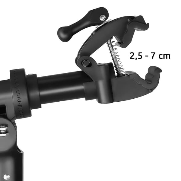 Cykelstativ Jan, foldbar og højdejusterbar - grå/sort