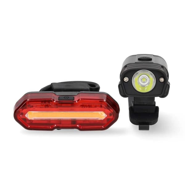 Nedis Sykkel Lys | Batteri drevet | 5 V DC | 3 W | batterier følger med | Oppladningsbar | 400 lm | 4.5 lm | 100 m | 110 °