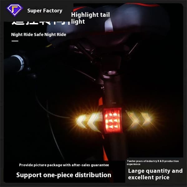 Fjernbetjening Cykel Mountain Bike Lys Blinklys Sikkerhed Baglygte Belysning