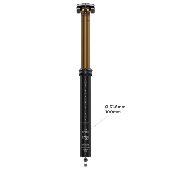 Fox Teleskopisk Sadelpind 2021 Transfer Factory Series Sort 209-309 mm / 31.6 mm