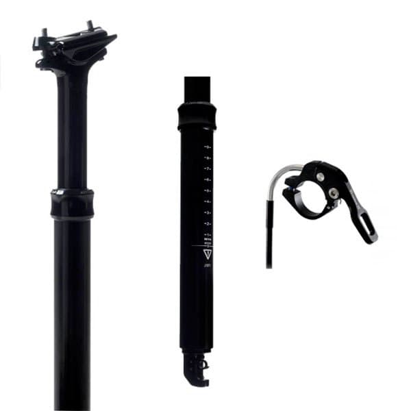 Tranzx Dropper Sadelstolpe Silver 400 mm / 31.6 mm