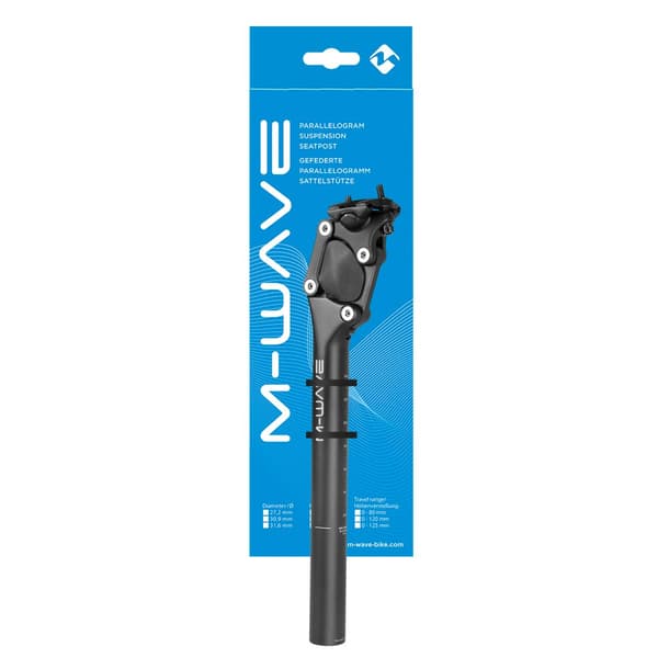 M-wave Fourspring Parallelogram Sadelpind Sort 350 mm / 31.6 mm