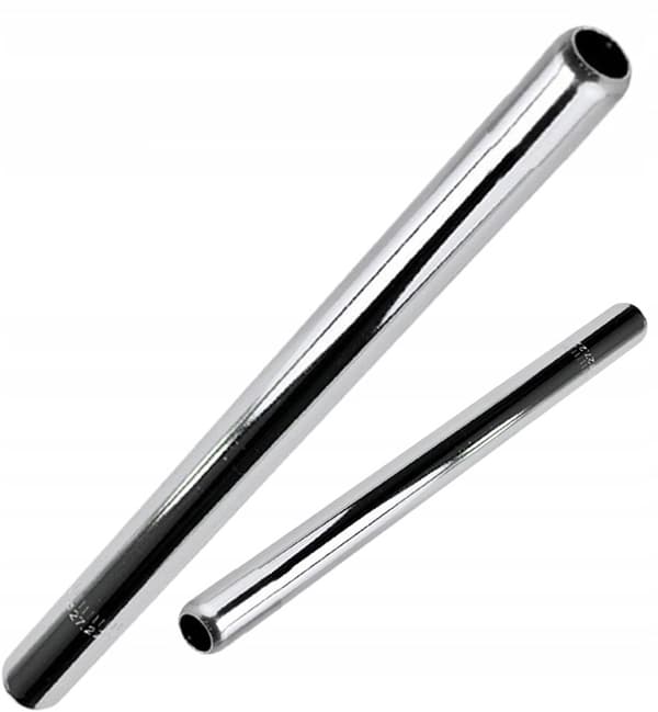 Sadelstolpe i stål, sadelstolpe 22,2 mm silver