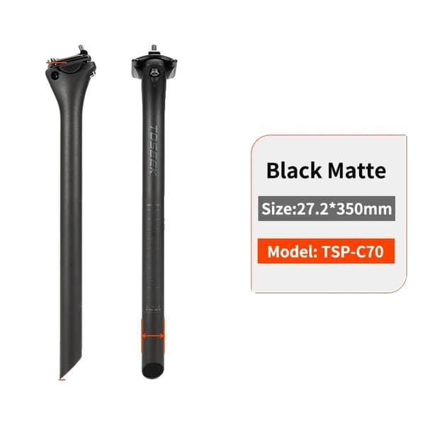 Carbon sadelpind, letvægtsdesign, maksimal belastning 120 kg,27.2-350