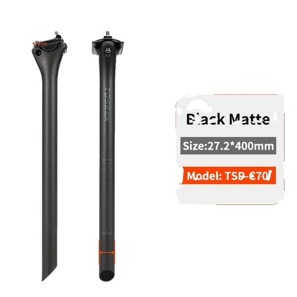 Carbon sadelpind, letvægtsdesign, maksimal belastning 120 kg,27.2-400