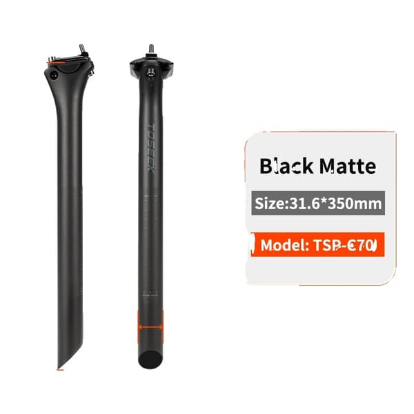 Carbon sadelpind, letvægtsdesign, maksimal belastning 120 kg,31,6-350
