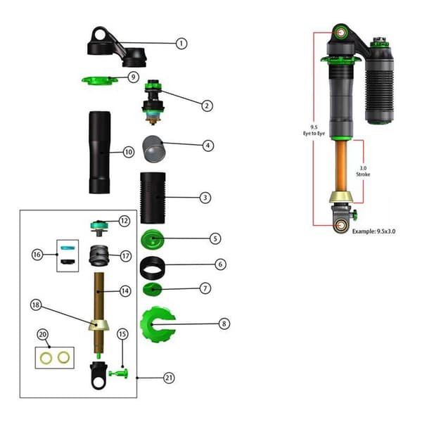 Dvo Stødskaft Jadex14 Mm Metric 65 Mm Gylden