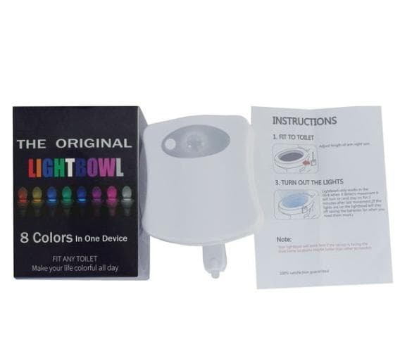 8 colors LED toilet light Motion sensor Midnight light