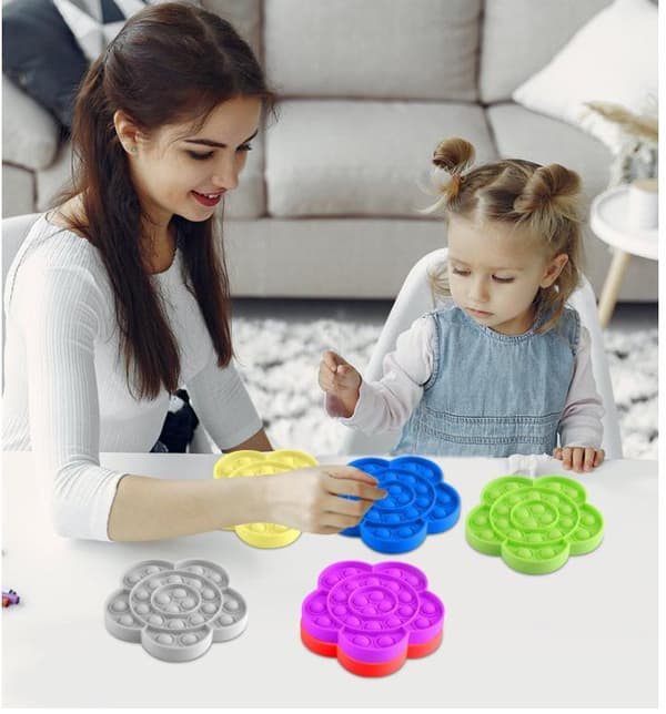 Popit Fidget Pop It  Blomma 4st Färger