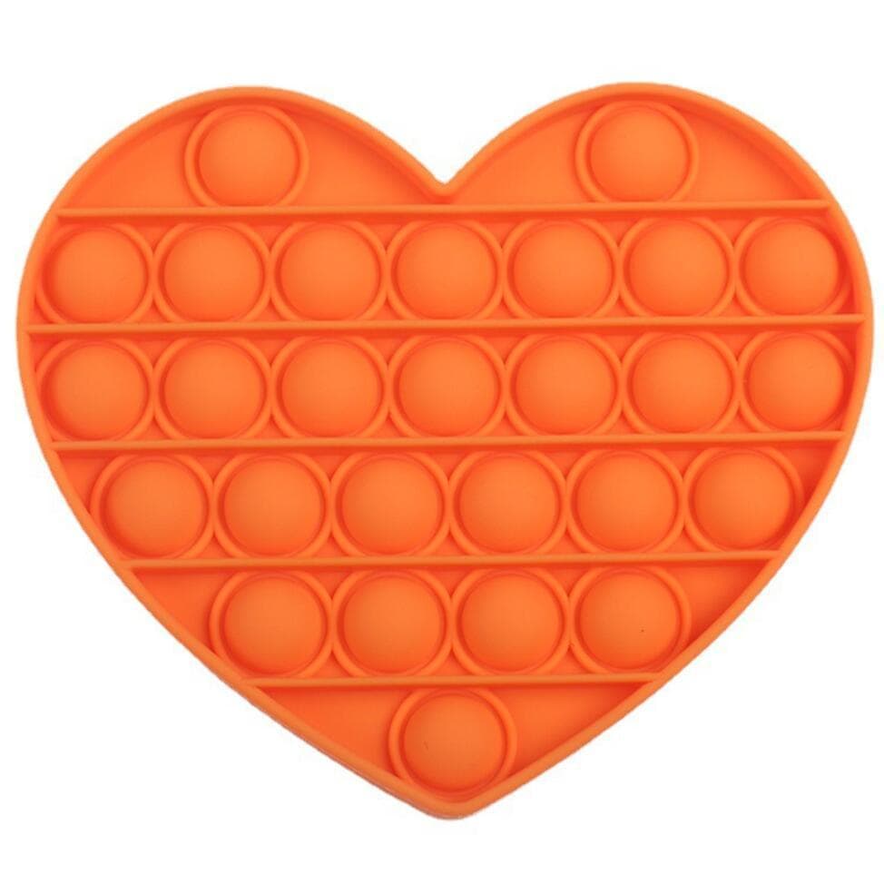 Fidget Toys - Pop It - Orange Hjärta