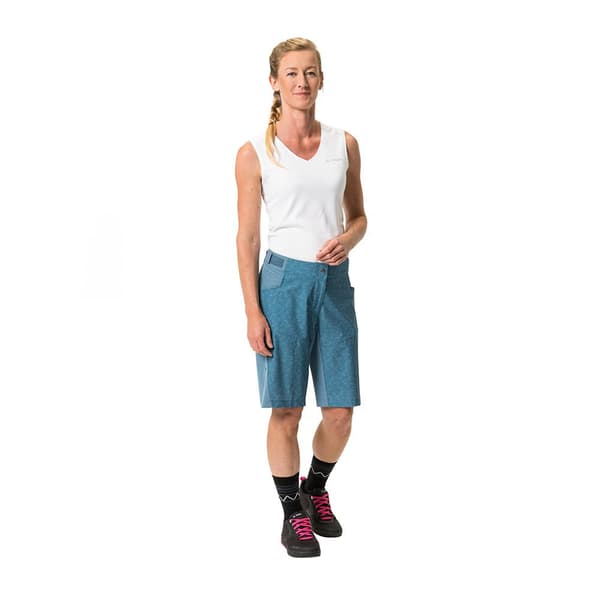 Vaude Bike Ledro Print Shorts Blå 40 Kvinde