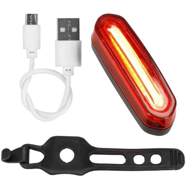 SPRINGOS® cykelbakljus - USB uppladdningsbart batteri - 6 ljuslägen