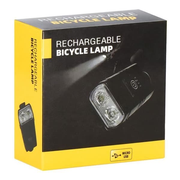 SPRINGOS® Bike Light Kit - Fram och Bak - USB Uppladdningsbar - Svart