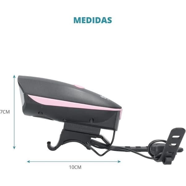 TM Electron LED cykellykta - Rosa - Ksonore 140 dB - Att se - Vuxen