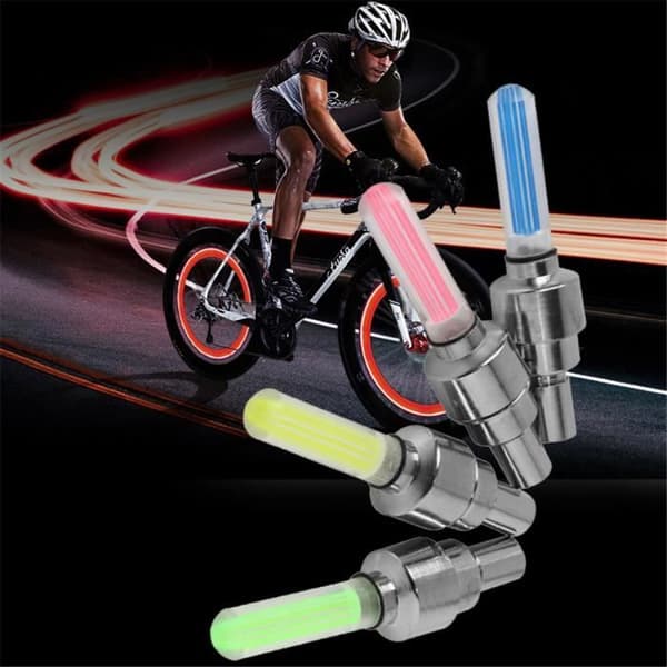 Framljus för cykel, röd - Mini neon LED-strålkastare för cykelekrar, bakljus för motorcykelhjul, däckventilkåpor