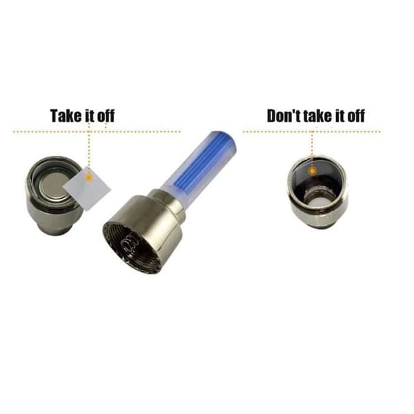 4st Cykel Bil Motorcykel Hjul Däck Ventillock Blixt LED-ljus Lampa Tillbehör A000508