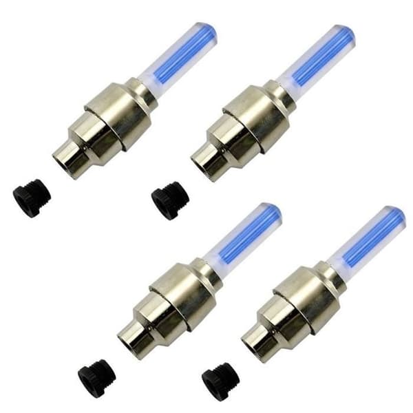 4st Cykel Bil Motorcykel Hjul Däck Ventillock Blixt LED-ljus Lampa Tillbehör A000508