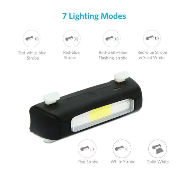 ThorFire Cykelljus Cykelljus Baklykta Super Ljus Cykelstrålkastare USB Uppladdningsbar 5 lägen Vattentät LED Cykellampa