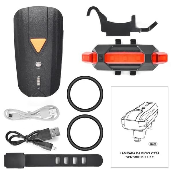 Wotumeo® LED Cykelljus Cykelljus Belysning Fram och Bak Strålkastare USB Uppladdningsbar LED Strålkastare MTB Lampa