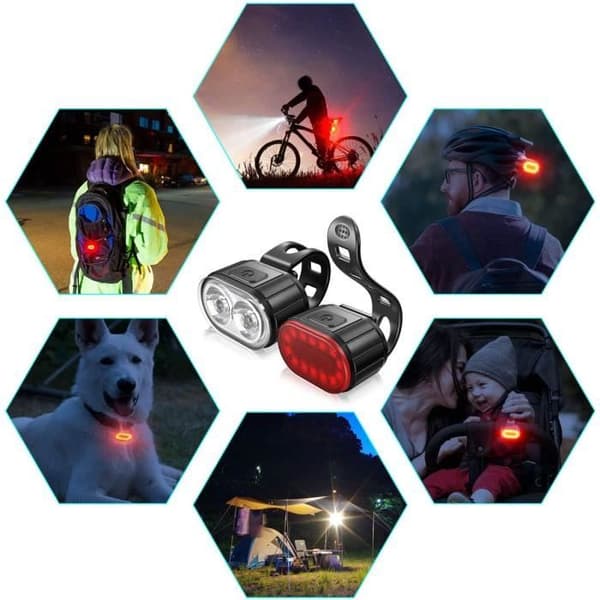Vattentät LED-cykellampa IPX5 - Passar alla cyklar och väderförhållanden