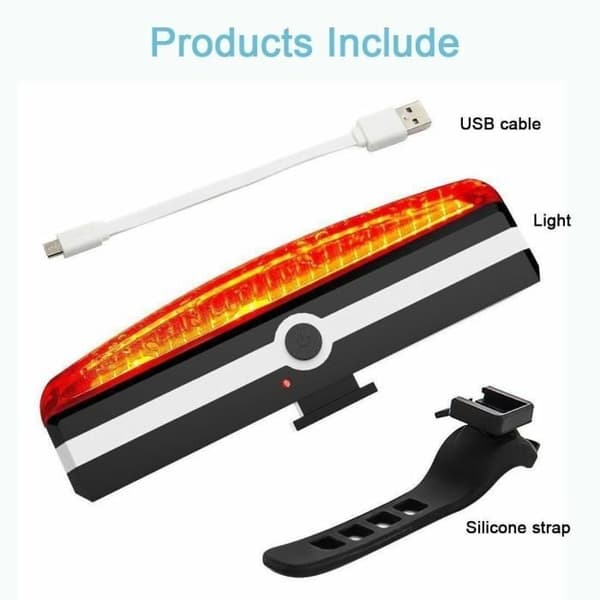 LED-cykelbakljus USB uppladdningsbar cykellampa - Ultraljusrött bakljus Lätt att installera