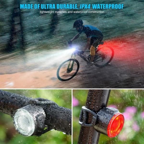 Cykelljusset USB uppladdningsbart frontljusset IPX5 Vattentät LED-ljus med 6 ljusstyrkalägen