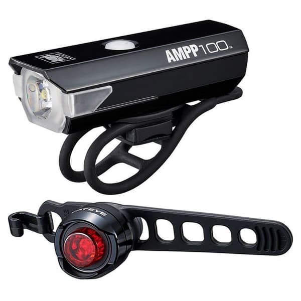 Cateye cykelbelysning - CA490A100ORB - AMPP 100 Light Set