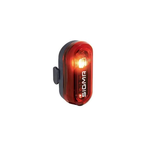 Bakre batteridriven cykelljus sigma led curve svart 1 läge (sitsstolpsfäste/med batteri