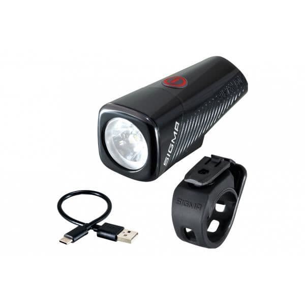 Sigma Buster 150 LED USB-strålkastare - svart - 5 ljuslägen - batteristatusindikator