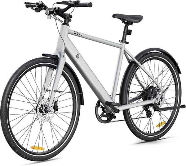 DYU Stroll 1 Silver E-Cykel 27,5, med däck 700 x 38C CST, avtagbart batteri 36V 9Ah, 250W, 25km/h